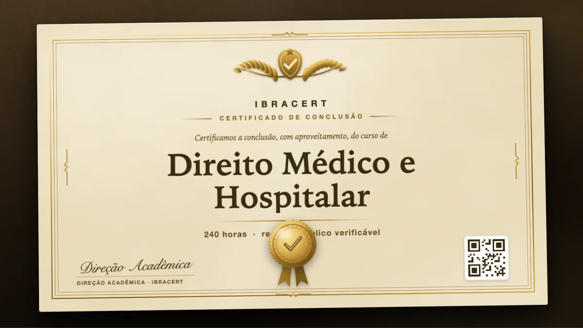 Capa do curso Direito Médico e Hospitalar