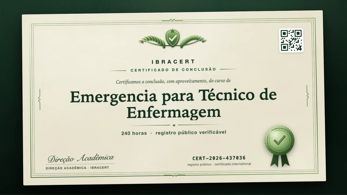 Capa do curso Emergencia para Técnico de Enfermagem