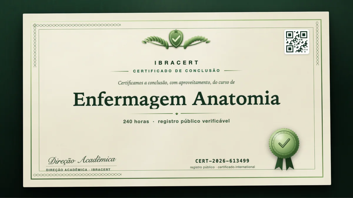 Capa do curso Enfermagem Anatomia