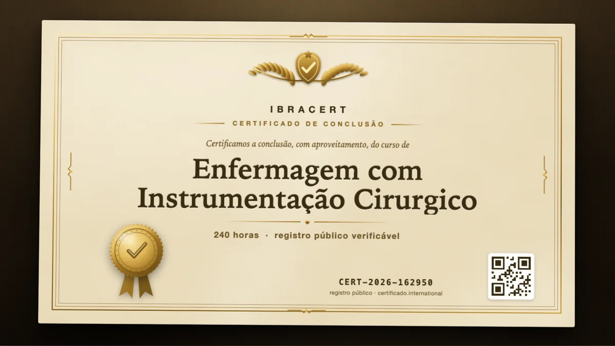 Capa do curso Enfermagem com Instrumentação Cirurgico