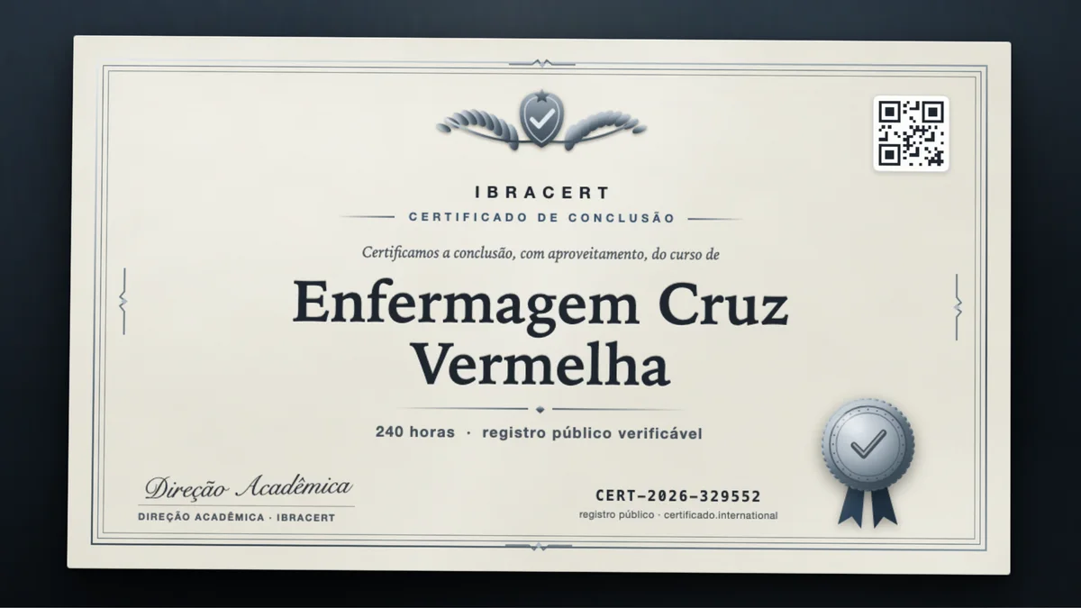 Capa do curso Enfermagem Cruz Vermelha