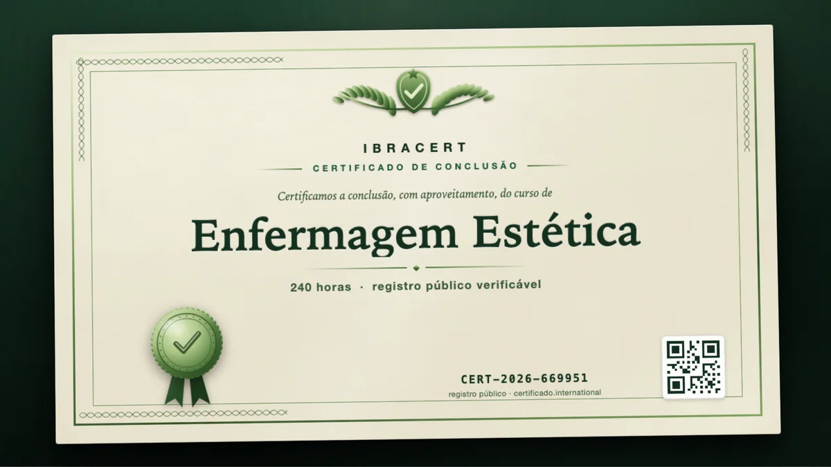 Capa do curso Enfermagem Estética