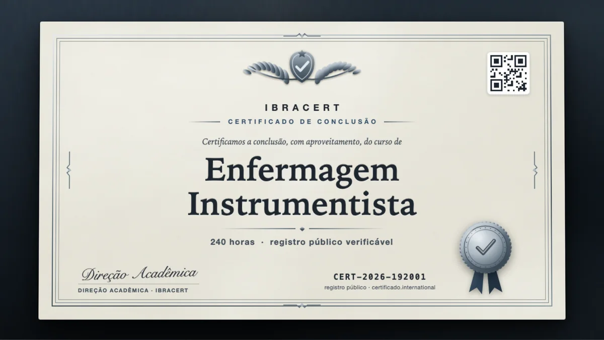 Capa do curso Enfermagem Instrumentista