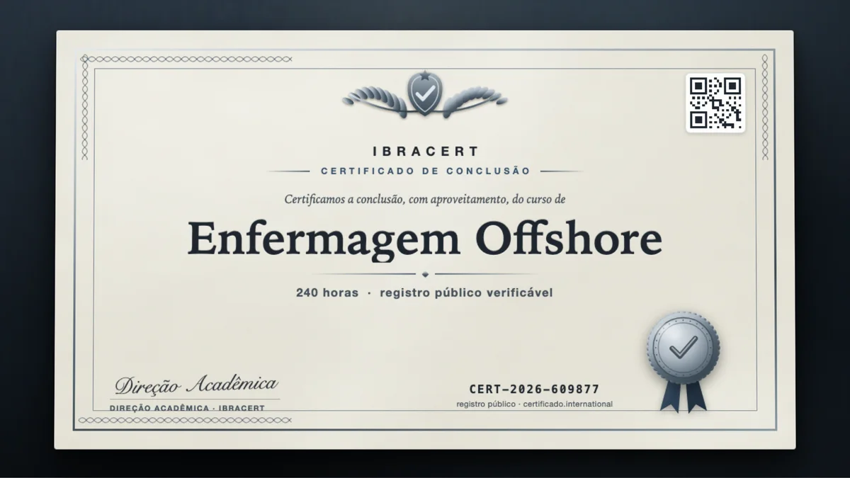 Capa do curso Enfermagem Offshore
