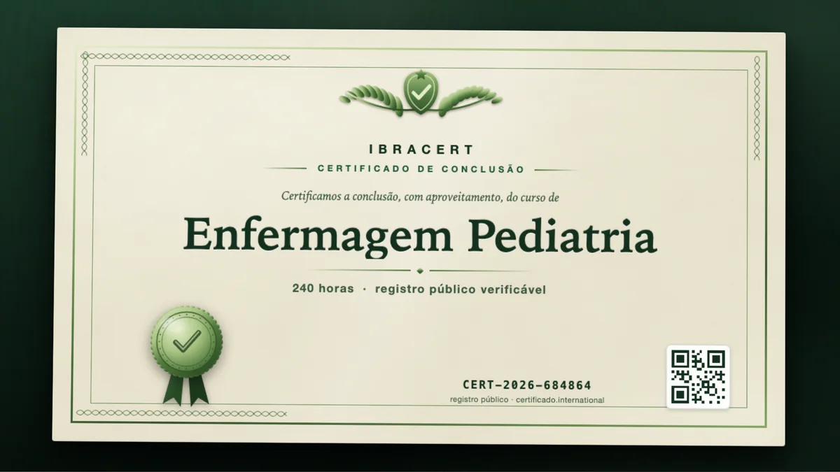 Capa do curso Enfermagem Pediatria
