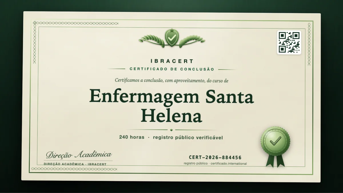 Capa do curso Enfermagem Santa Helena
