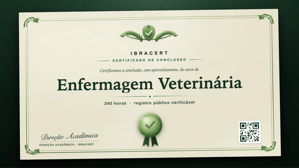 Capa do curso Enfermagem Veterinária