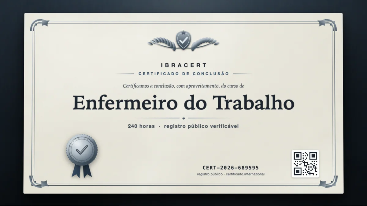 Capa do curso Enfermeiro do Trabalho