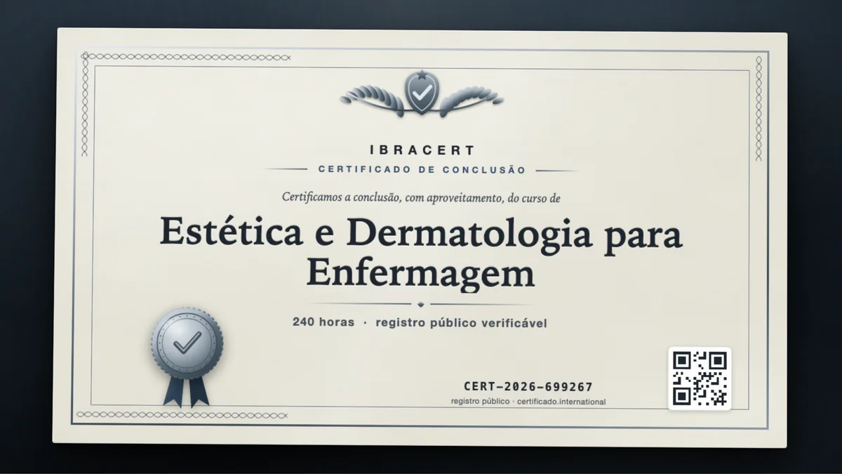 Capa do curso Estética e Dermatologia para Enfermagem