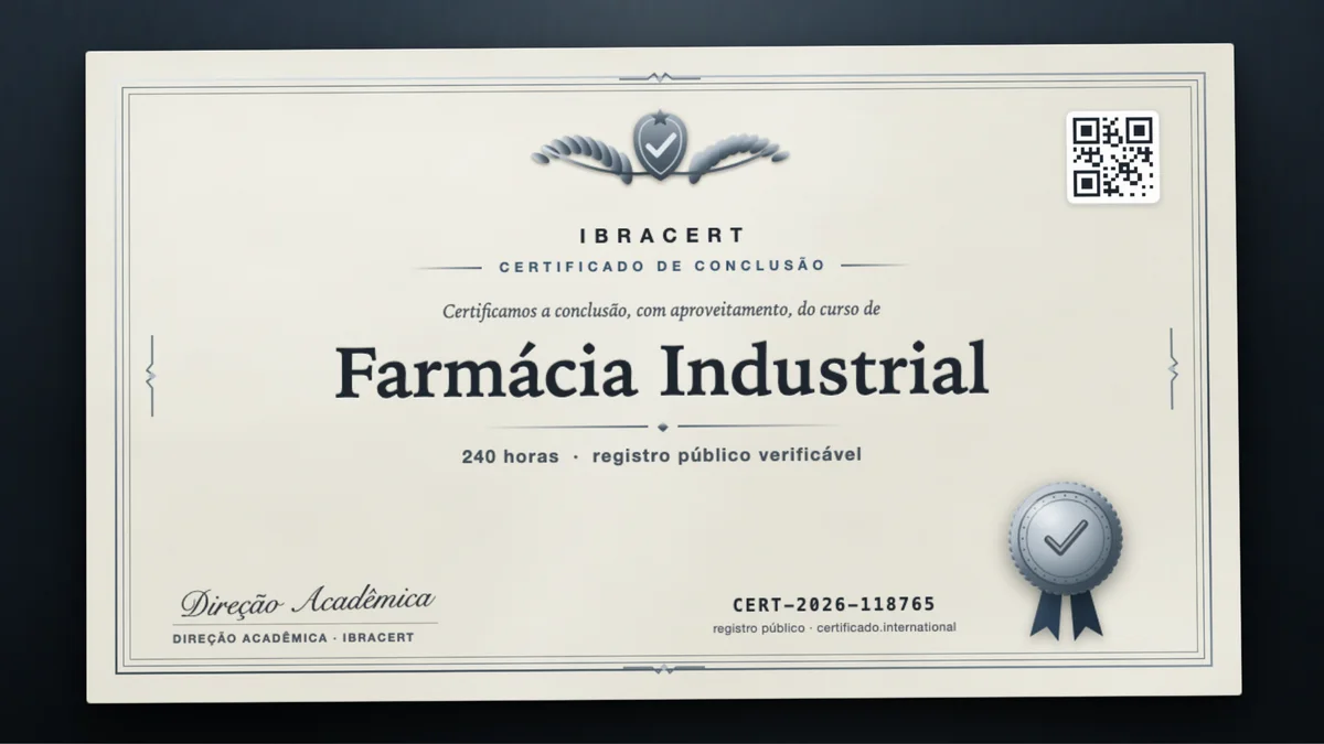 Capa do curso Farmácia Industrial
