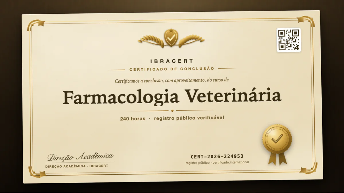 Capa do curso Farmacologia Veterinária