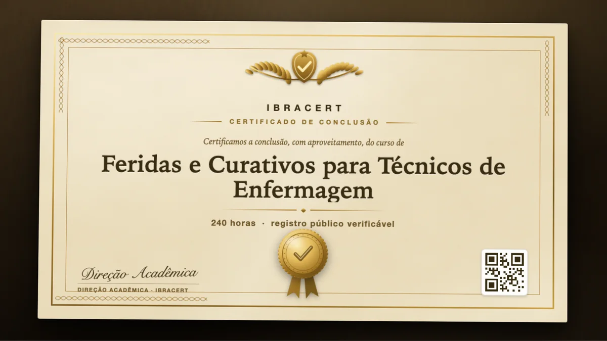 Capa do curso Feridas e Curativos para Técnicos de Enfermagem