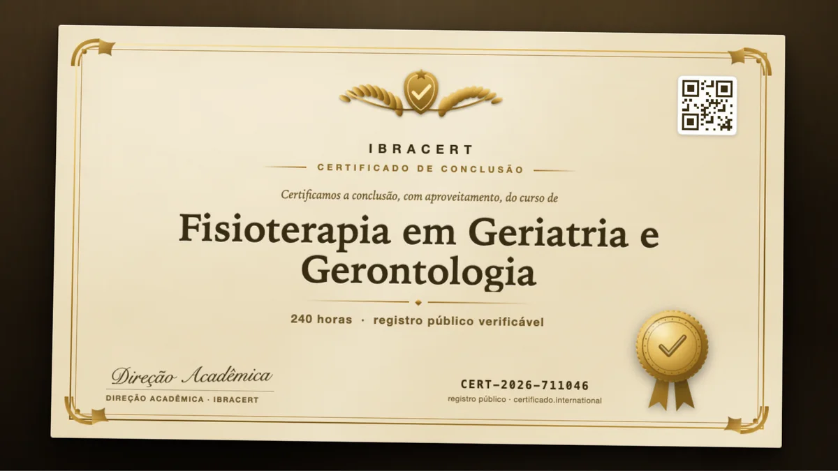 Capa do curso Fisioterapia em Geriatria e Gerontologia