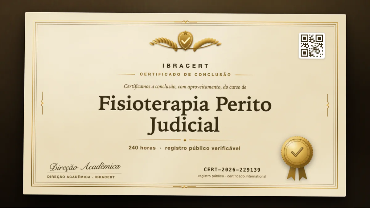 Capa do curso Fisioterapia Perito Judicial