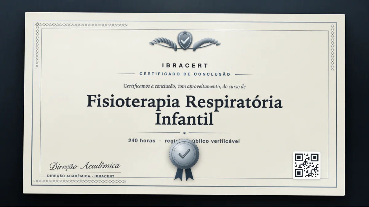 Capa do curso Fisioterapia Respiratória Infantil