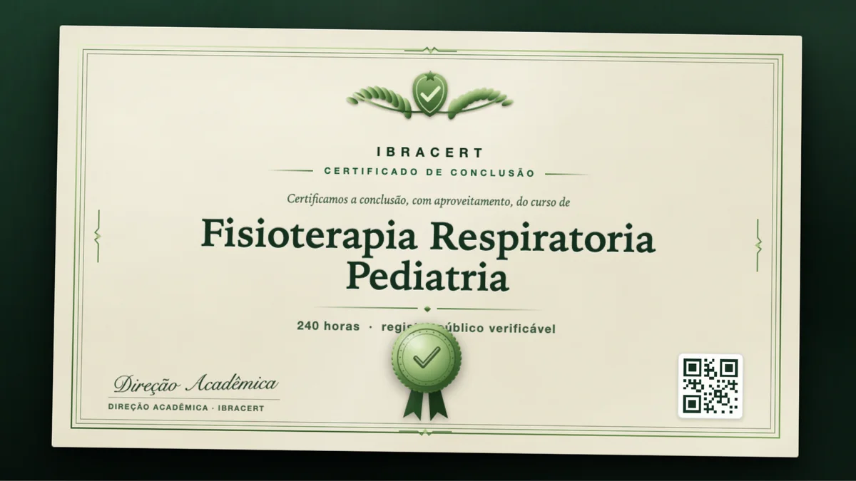 Capa do curso Fisioterapia Respiratoria Pediatria