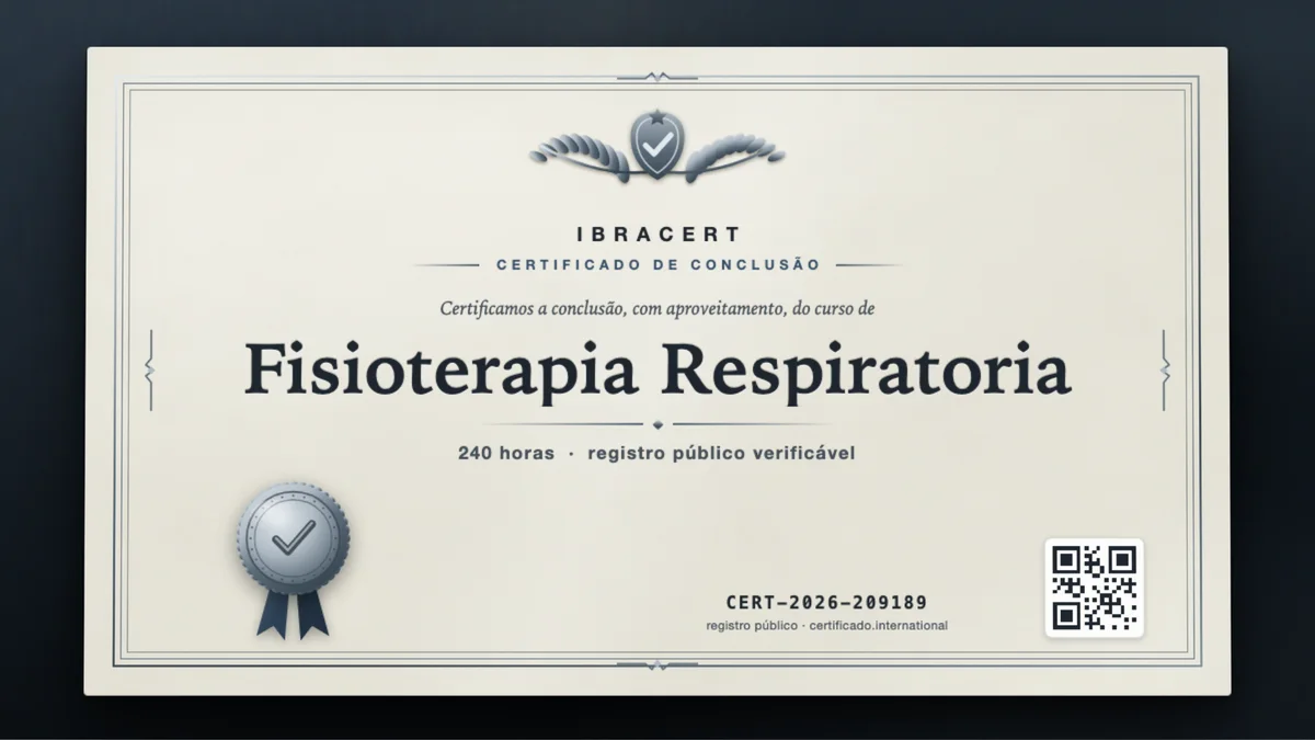 Capa do curso Fisioterapia Respiratoria