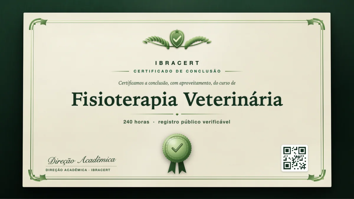 Capa do curso Fisioterapia Veterinária