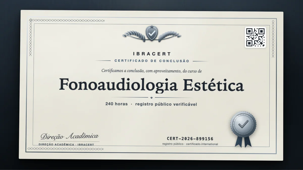 Capa do curso Fonoaudiologia Estética
