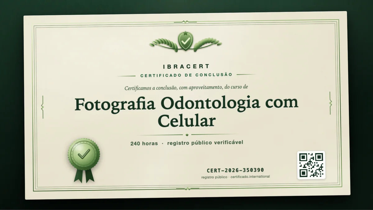 Capa do curso Fotografia Odontologia com Celular
