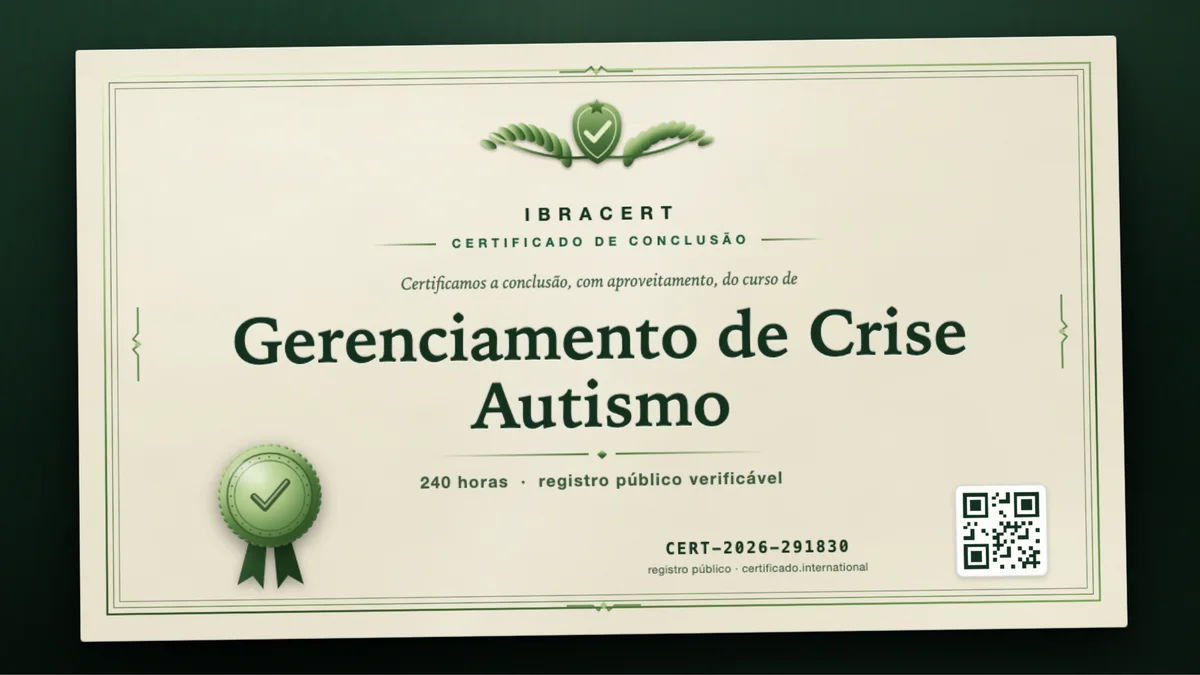 Capa do curso Gerenciamento de Crise Autismo