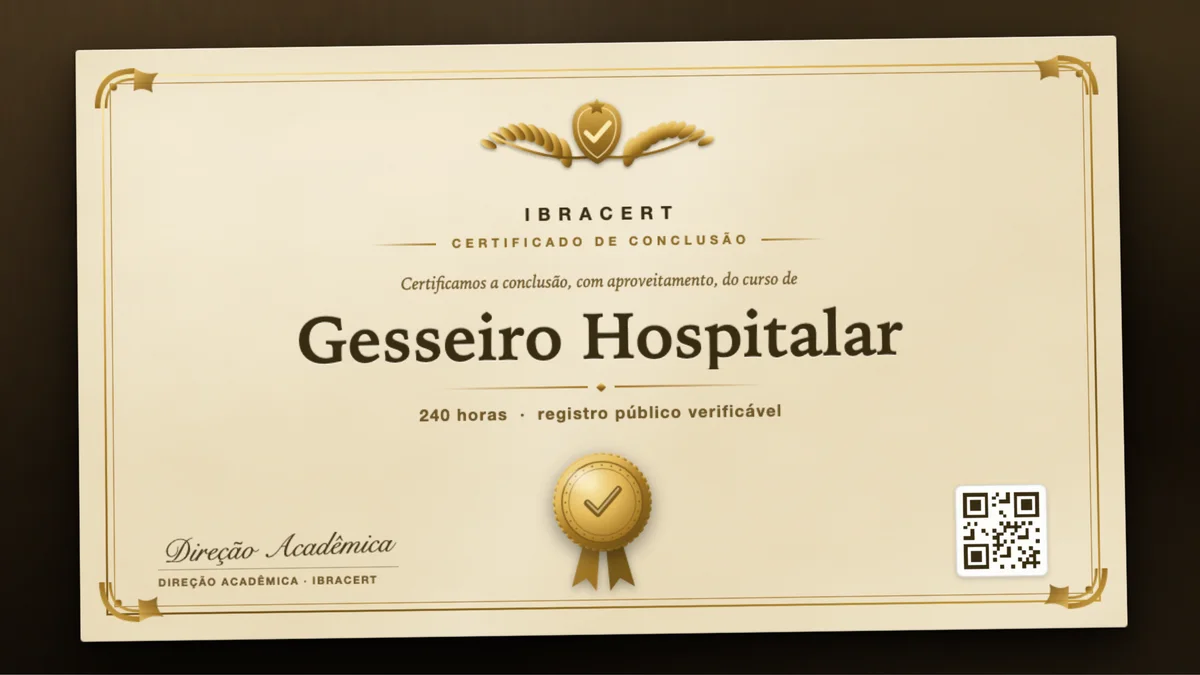 Capa do curso Gesseiro Hospitalar
