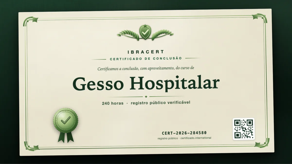 Capa do curso Gesso Hospitalar