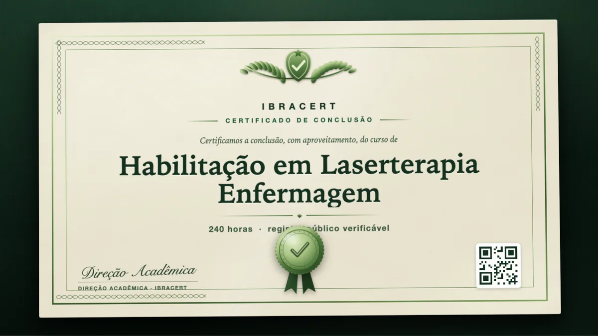 Capa do curso Habilitação em Laserterapia Enfermagem