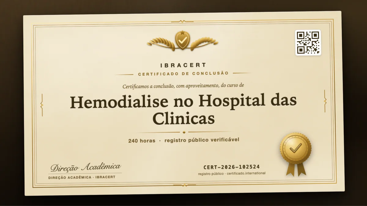 Capa do curso Hemodialise no Hospital das Clinicas