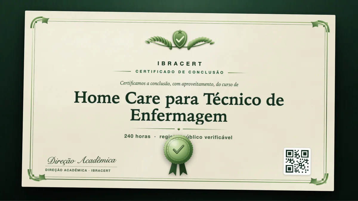 Capa do curso Home Care para Técnico de Enfermagem