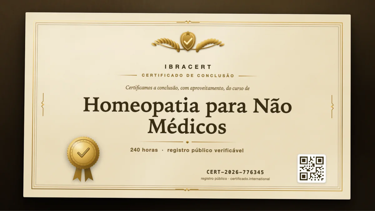 Capa do curso Homeopatia para Não Médicos