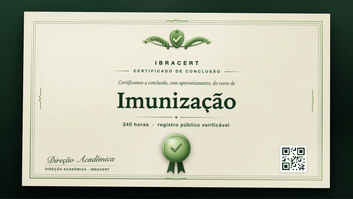 Capa do curso Imunização