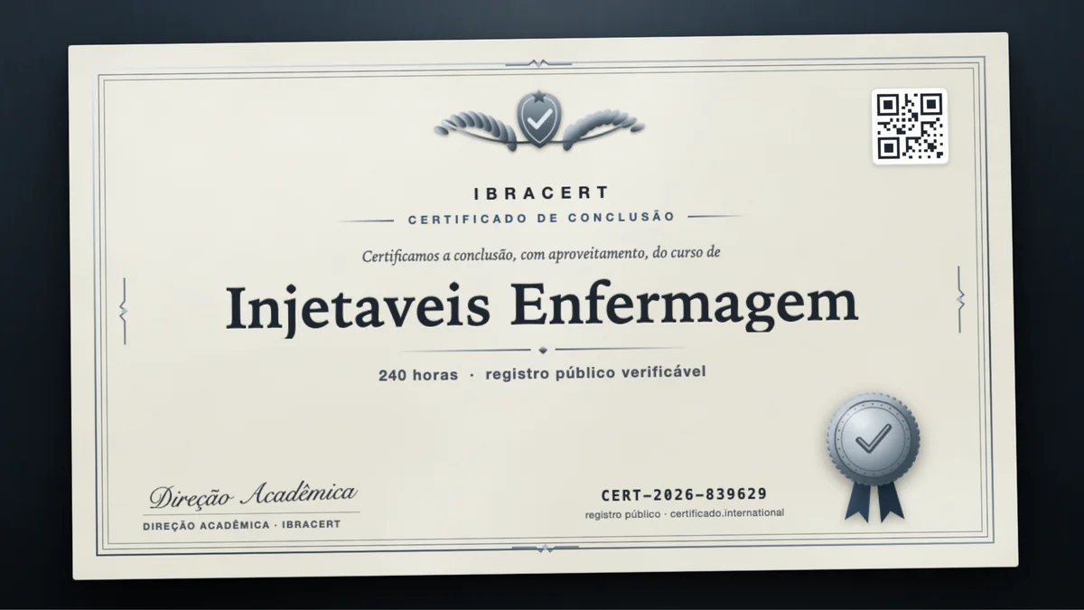 Capa do curso Injetaveis Enfermagem