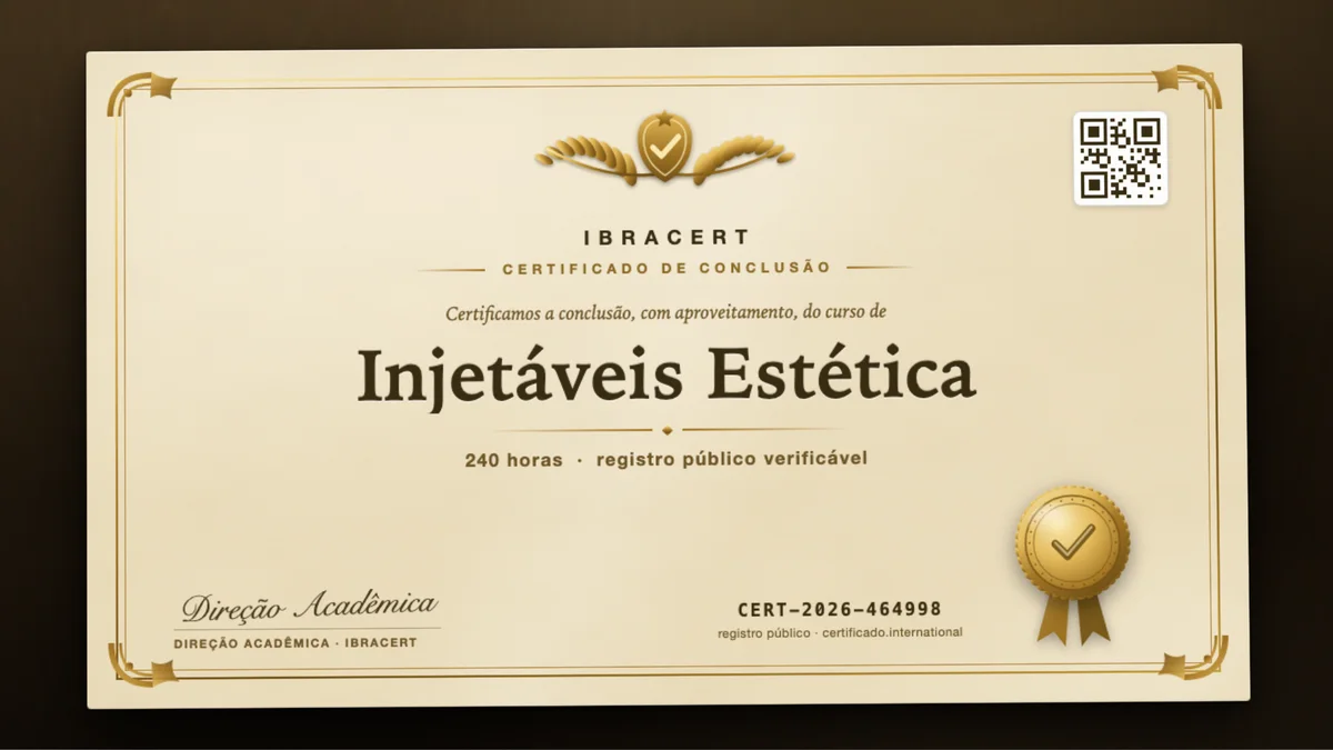Capa do curso Injetáveis Estética