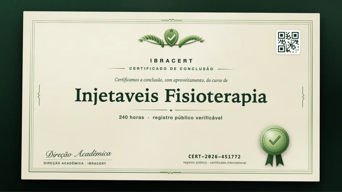 Capa do curso Injetaveis Fisioterapia