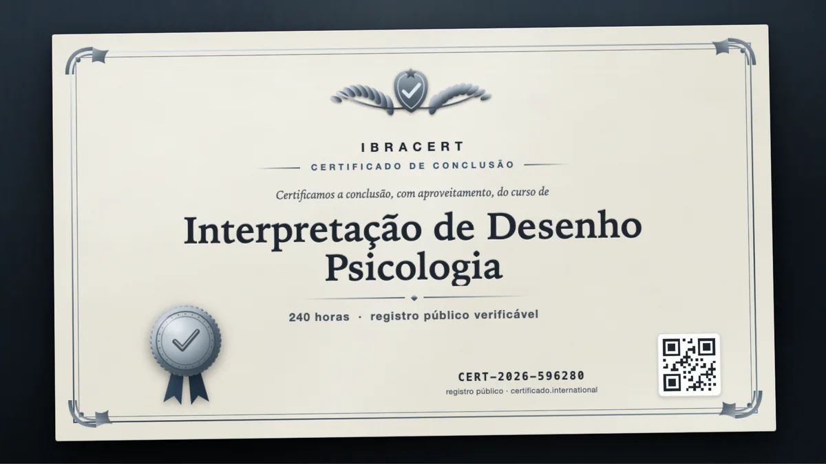Capa do curso Interpretação de Desenho Psicologia