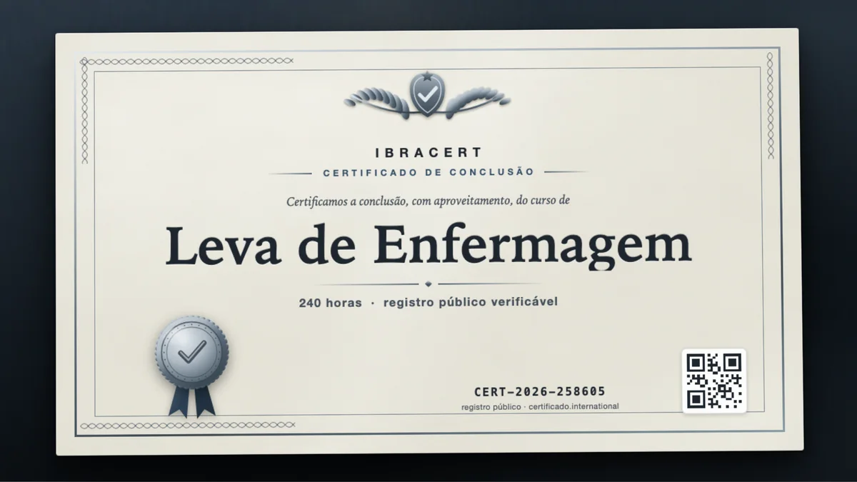 Capa do curso Leva de Enfermagem