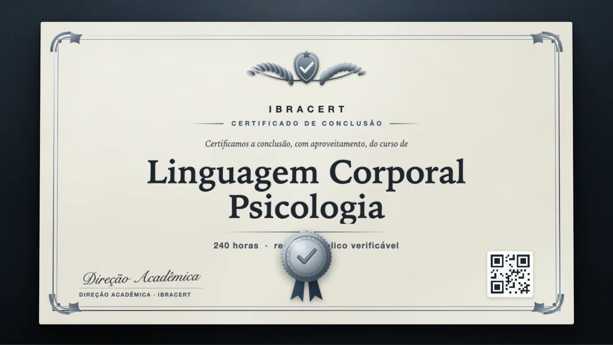 Capa do curso Linguagem Corporal Psicologia