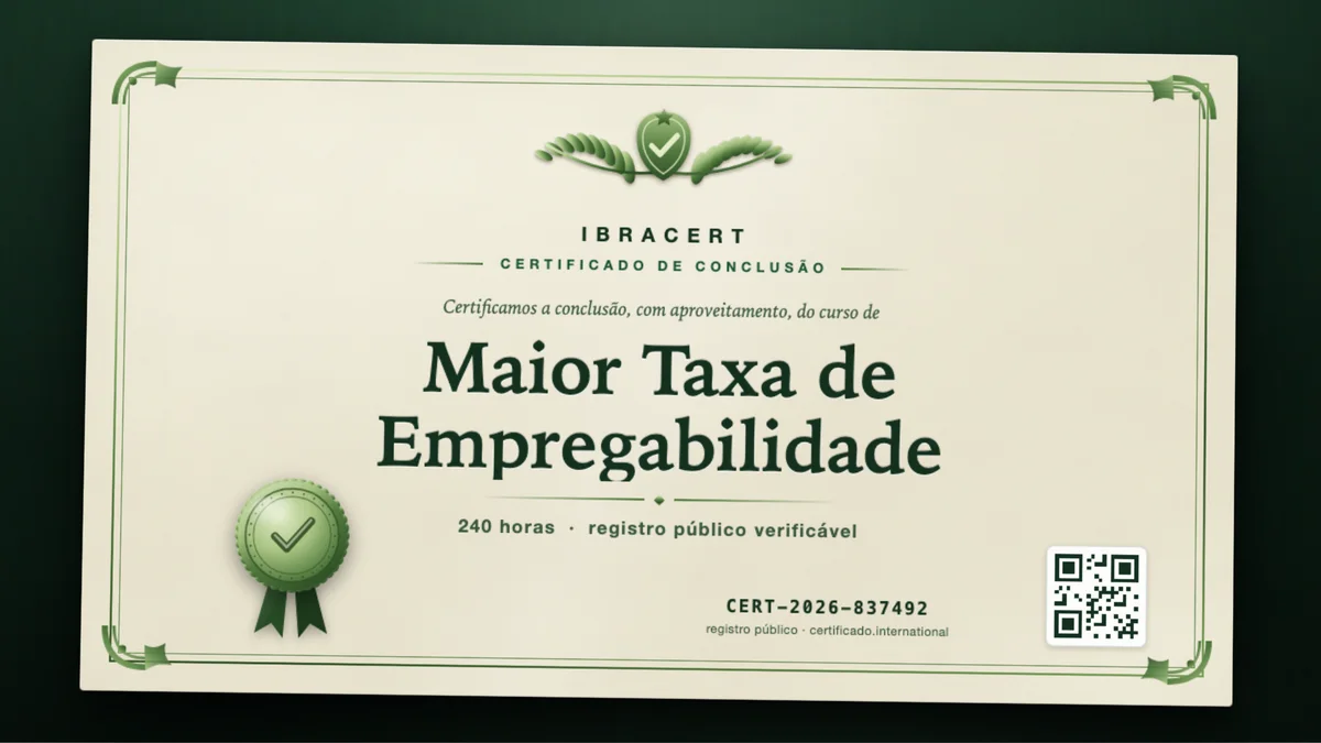 Capa do curso Maior Taxa de Empregabilidade