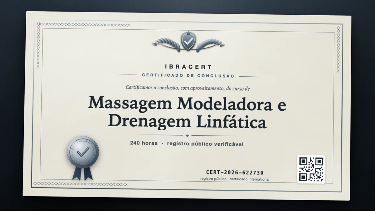 Capa do curso Massagem Modeladora e Drenagem Linfática