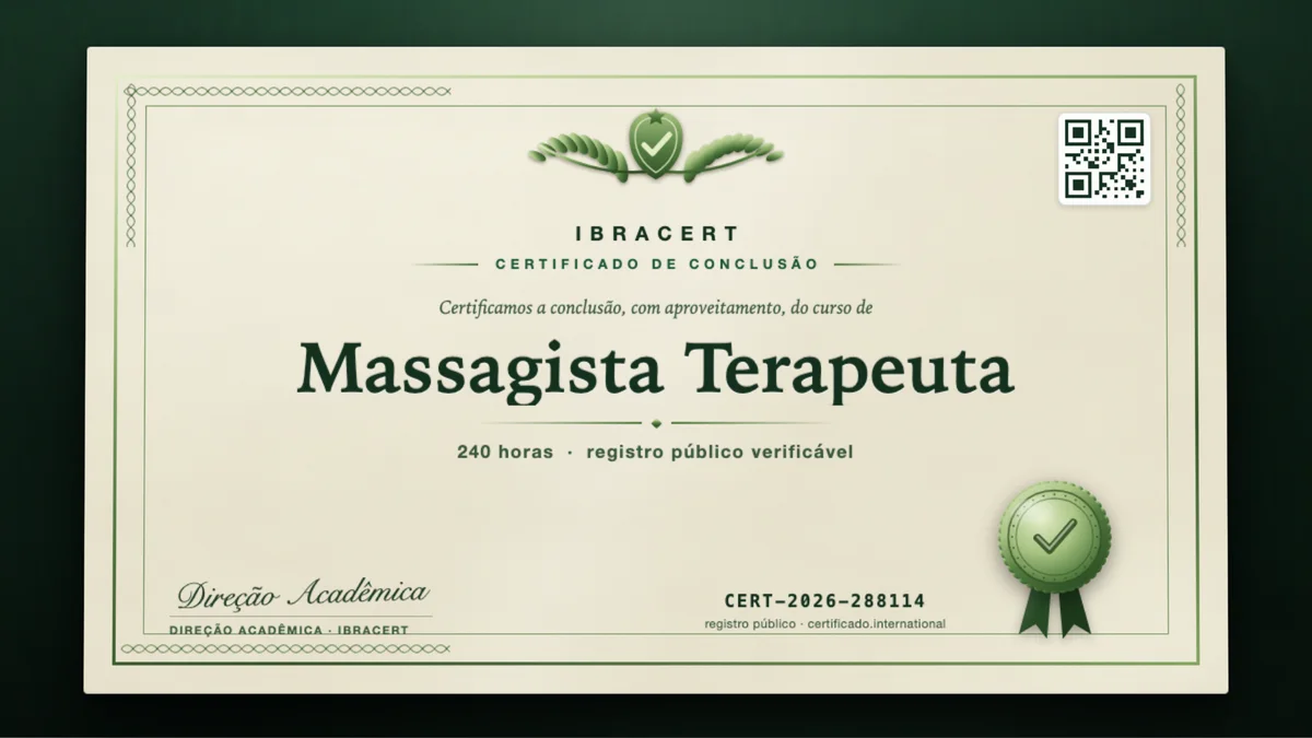 Capa do curso Massagista Terapeuta