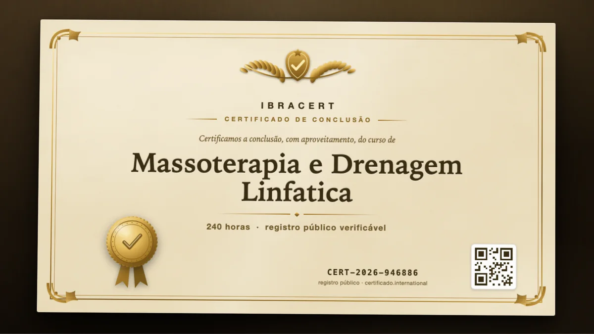 Capa do curso Massoterapia e Drenagem Linfatica