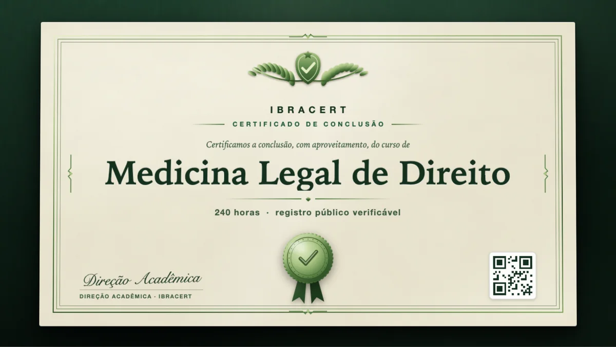 Capa do curso Medicina Legal de Direito