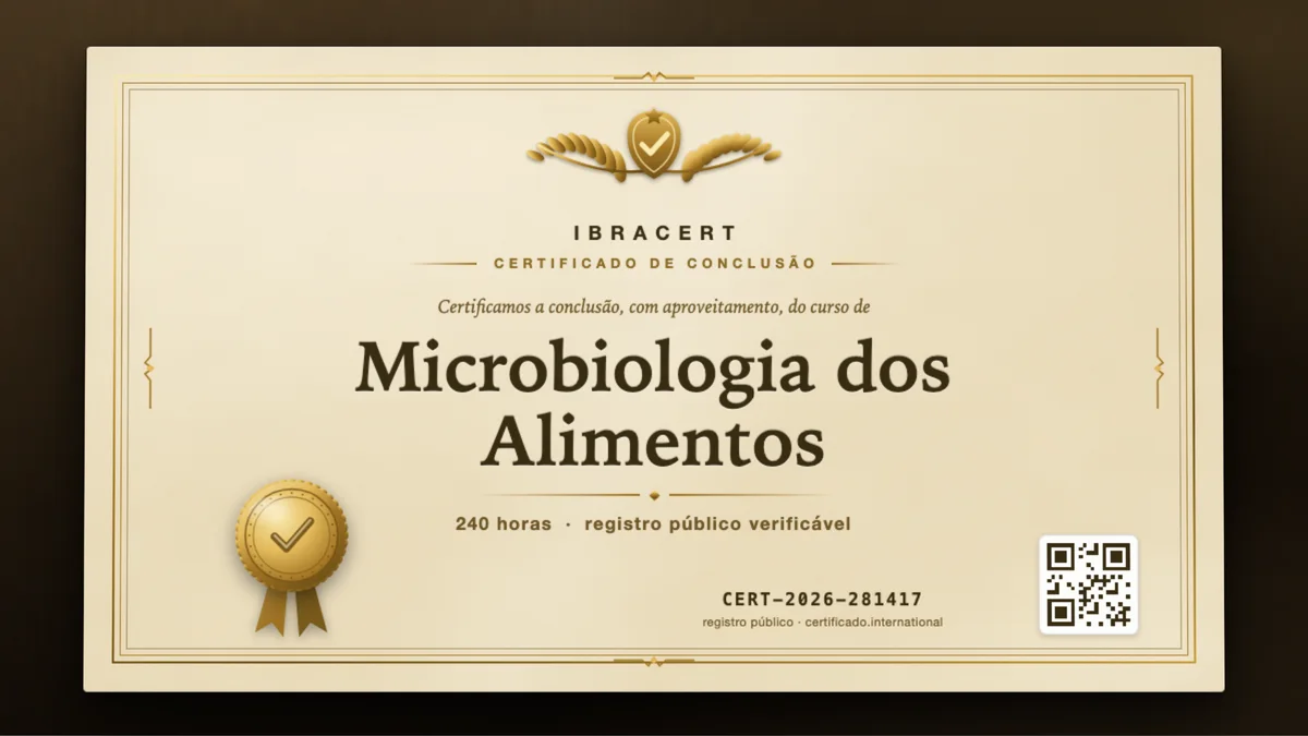 Capa do curso Microbiologia dos Alimentos