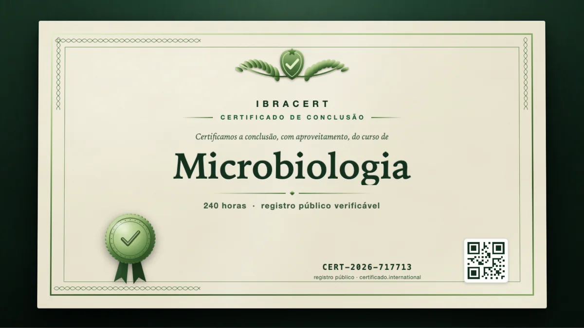 Capa do curso Microbiologia