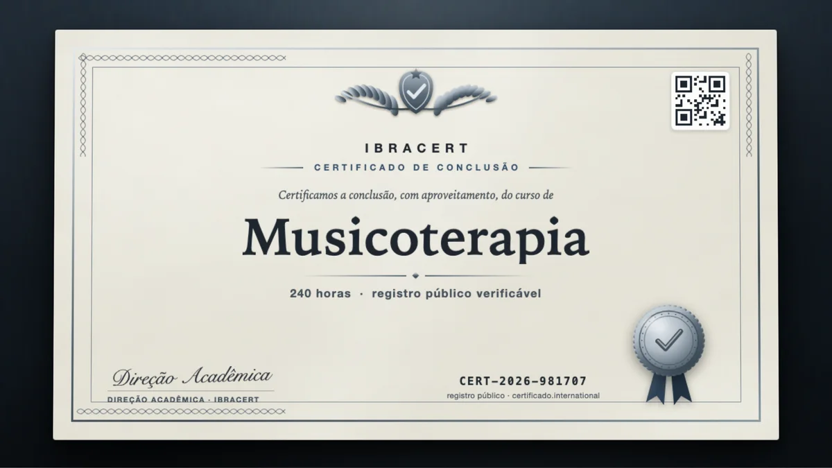Capa do curso Musicoterapia