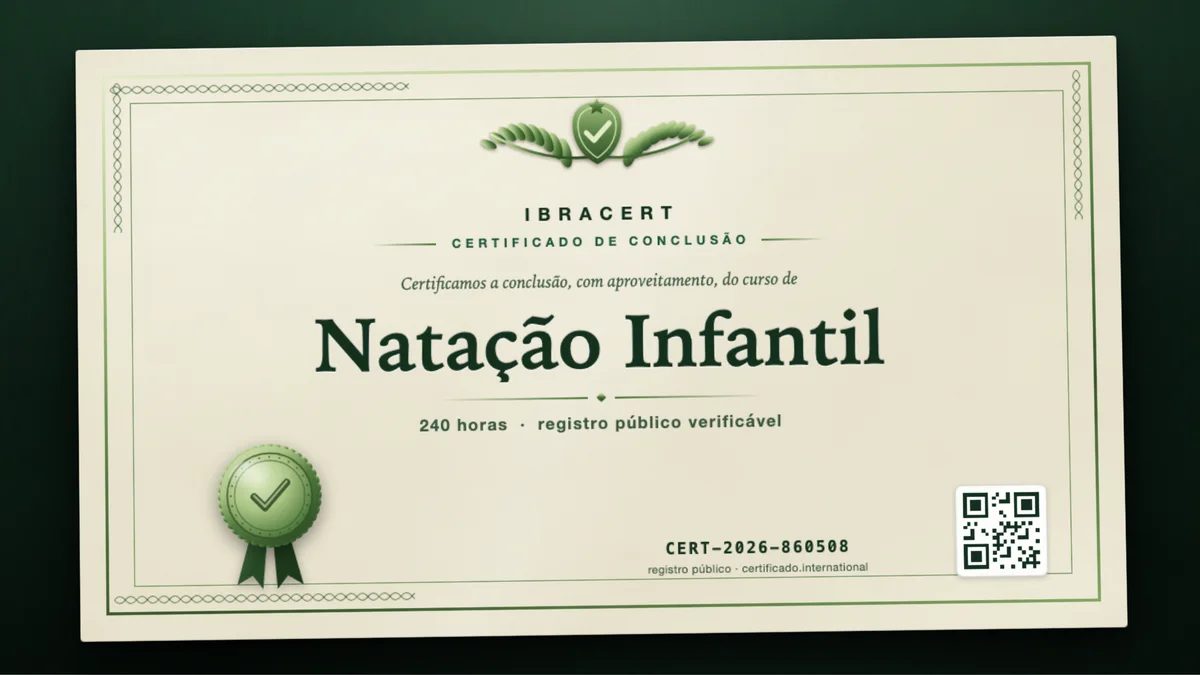 Capa do curso Natação Infantil