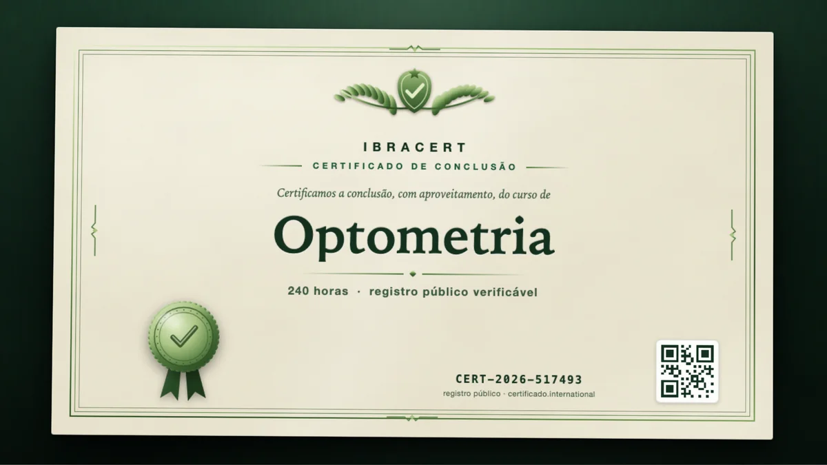 Capa do curso Optometria