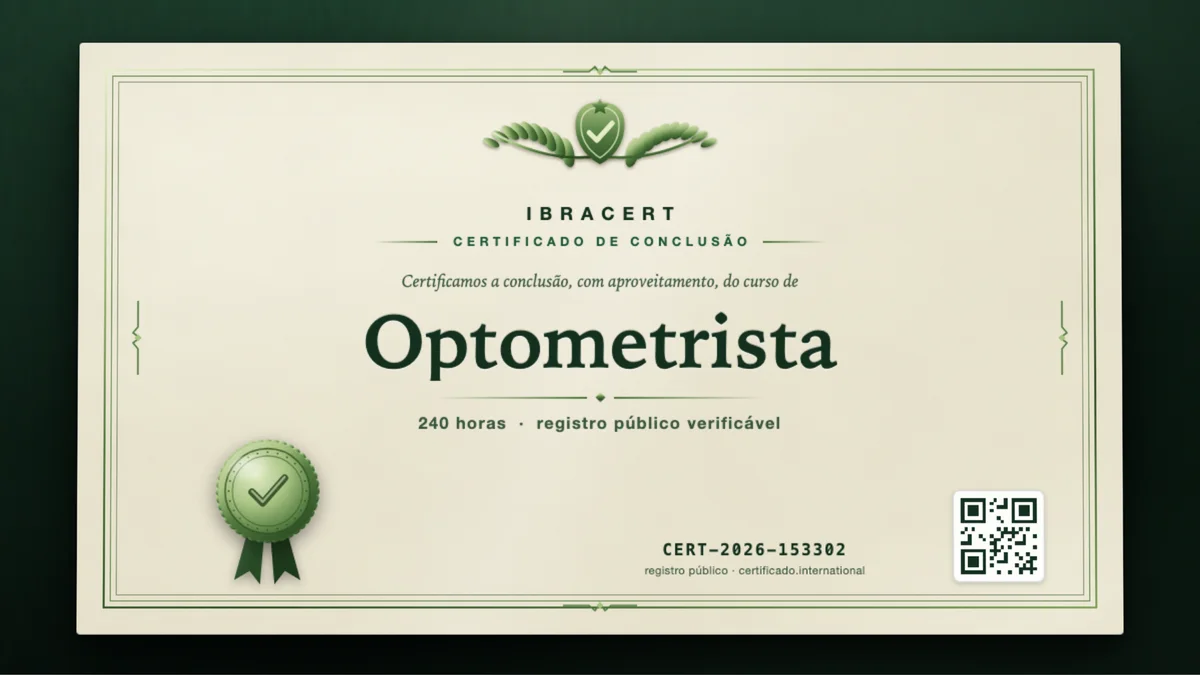 Capa do curso Optometrista