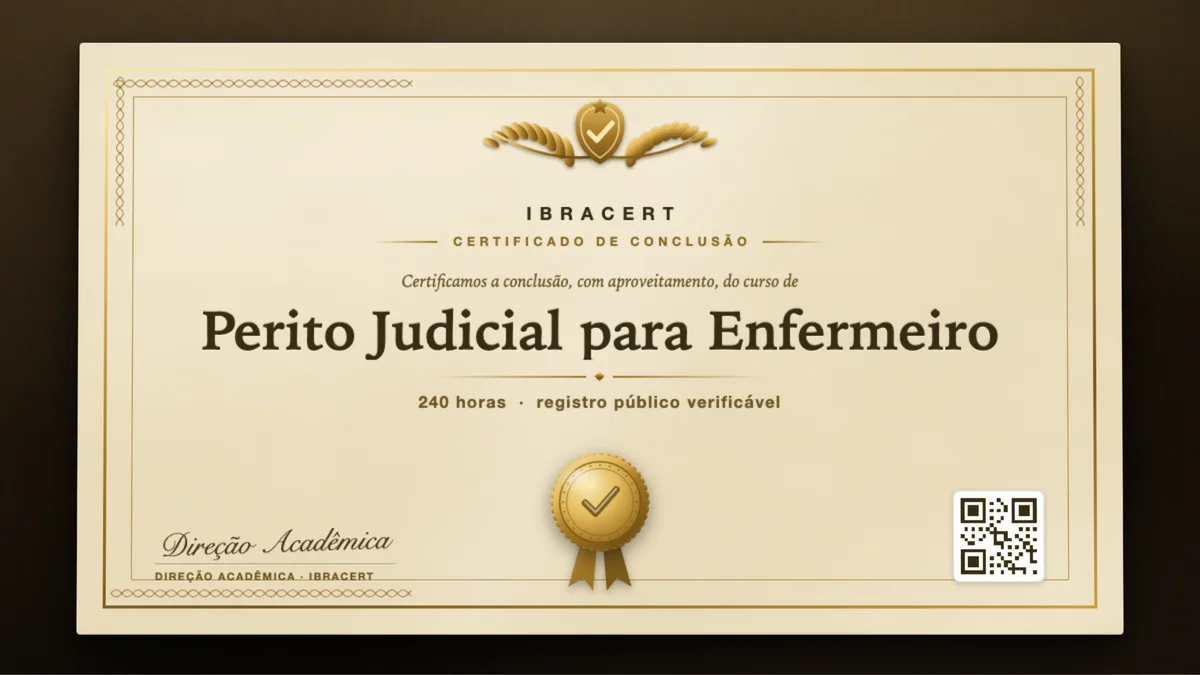 Capa do curso Perito Judicial para Enfermeiro